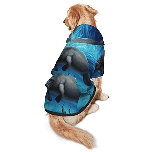 Haustier-Sweatshirt mit Kapuze, Motiv Seekuh, Größe M und L, für vier Jahreszeiten von EWMAR