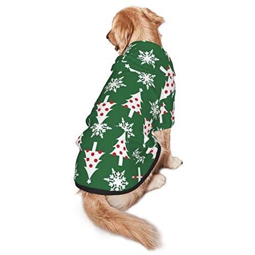 Haustier-Sweatshirt mit Weihnachtsbaum-Muster, mittlere und große Kapuze, für vier Jahreszeiten, Liebe, Hunde-Sweatshirt von EWMAR