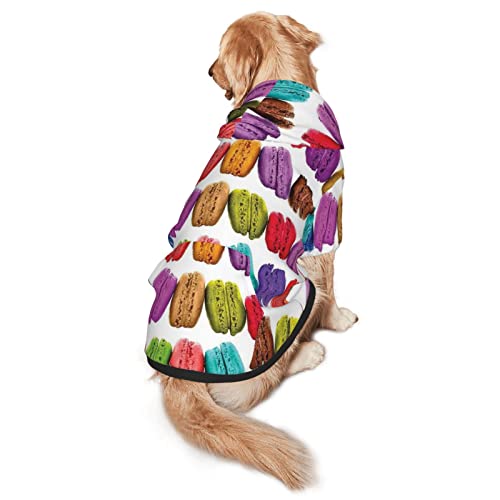 Macaron Kapuzen-Sweatshirt mit Keks-Geschmack, mittelgroß und groß, für vier Jahreszeiten geeignet, für Hunde von EWMAR