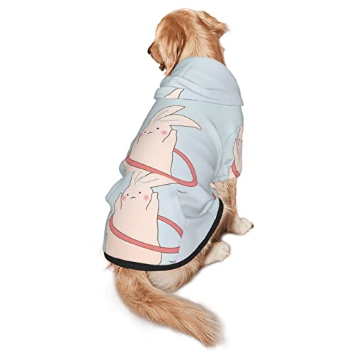 Rabbit Sports Hunde-Sweatshirt mit Kapuze, Größe M und L, für vier Jahreszeiten von EWMAR