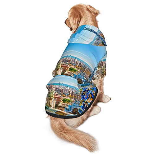 Spanien Water City Haustier-Kapuzen-Sweatshirt für vier Jahreszeiten, Größe M und L von EWMAR