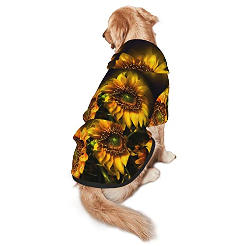 Sunflowers Painting Haustier-Kapuzen-Sweatshirt für vier Jahreszeiten, Größe M und L von EWMAR
