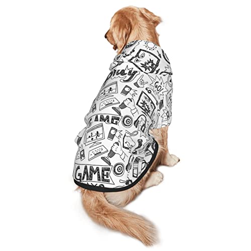Videospiel-Sweatshirt für Jungen, mittlere und große Haustiere, mit Kapuze, für vier Jahreszeiten, Liebe, Hunde-Sweatshirt von EWMAR
