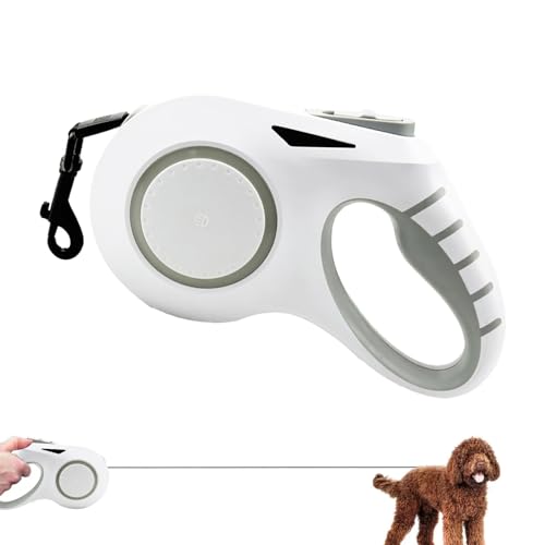 Hundetrainingsseil | 20ft Welpentrainingsseile mit LED-Licht | Teleskopisches mittelgroßes Hundeseil mit LED-Licht, automatisches Aufziehen Ewoke von EWOKE