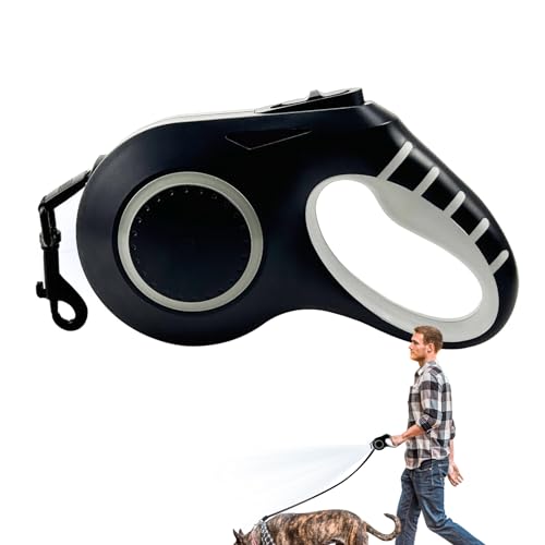 Langes Hundeseil für draußen - 20ft Welpentrainingsseile mit LED-Licht,Automatisch aufwickelbares und entknotetes Welpentrainingsseil mit LED-Licht, teleskopisch Ewoke von EWOKE