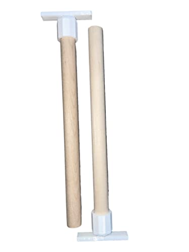 Natürliche Vogelkäfig-Sitzstange, aus sicherem, ungiftigem Holz, Twist-Fit-Design, für kleine bis mittelgroße Vögel, 20 cm lang, 2 Sitzstangen von EWS PRODUCTS