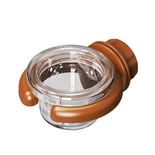 Bird Feeder Plastic Bird Water Bowl Cup cage Accessories Suitable for Parrots, Parakeets, Tiger Skin Parrots, and Cockatoos (Brown Round) von EWUYKMC