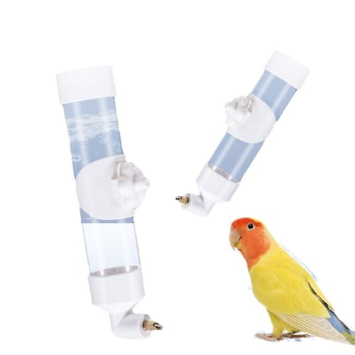 Bird Firing pin Biting Water Dispenser Automatic Feeder Suitable for Indoor and Outdoor Cages, pet Sparrows, Mountain Sparrows, and small Birds (White) von EWUYKMC