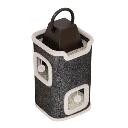 Cat Nest, cat Climbing Frame, cat Tree Integrated, Multi-Layer semi Enclosed, wear-Resistant Tree Hole, Scratch Column, sisal Bucket Scratch Column - Second Floor von EWUYKMC