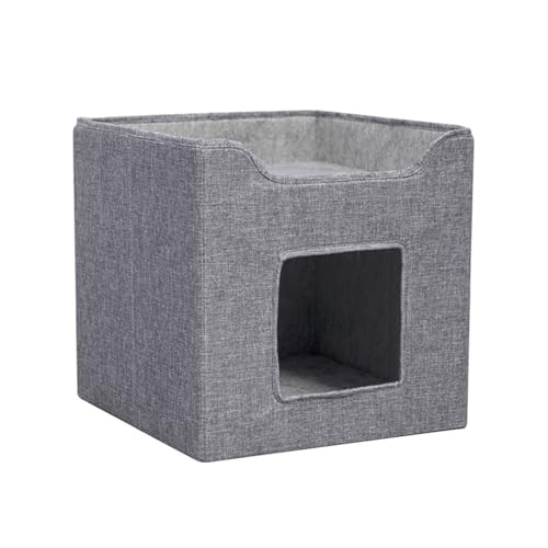 Cat Nest Double Layer Foldable Four Season Universal Scratch Column Sisal Bucket Scratch Column - Second Layer Grey von EWUYKMC