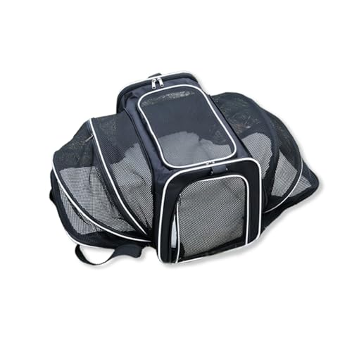 Cat and Dog Bag, Portable pet Bag for Outdoor use, Breathable and Stretchy, Thick mesh, Hand-held Crossbody (Black+White) von EWUYKMC