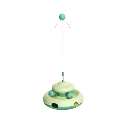 EWUYKMC Cat Spinning Ball, cat Toy, cat Teasing Stick, intelligent Laser cat Teasing Device, cat Electric Toy(Green) von EWUYKMC