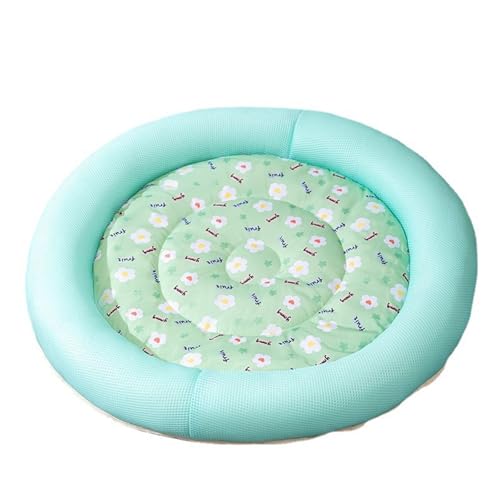 EWUYKMC Round Nest Spring Summer Sandwich Breathable Cat Nest Cat Mat Four Seasons Dog Nest Cool Nest Pet Nest Mat L(60CM) von EWUYKMC