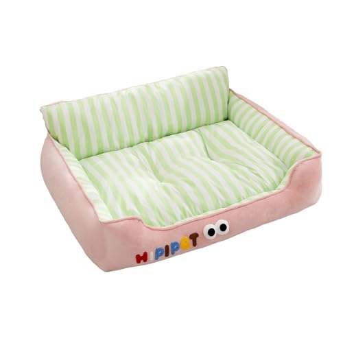 EWUYKMC Spring and Summer Dog Stripes, Fresh and Cute Big Eyes, Cute backrest Dog Bed, cat Sofa for All Seasons, S:45 * 35cm EWUYKMC Spring and Summer Dog Stripes, Fresh and Cute Big Eyes, Cute backrest Dog Bed, cat Sofa for All Seasons, S:45 * 35cm von EWUYKMC
