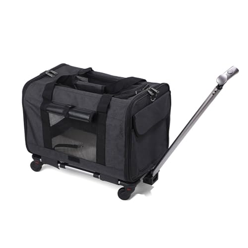 Foldable cat Transport case, Breathable and Portable pet Suitcase, Suitable for Transporting Large Cats for Walking/Camping (Dark Gray) von EWUYKMC
