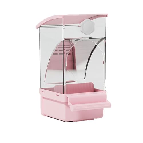Parrot Automatic Feeder Integrated Machine, Hanging Anti Splash Bird Food Box, Husk Separation New Automatic Feeder (pink) von EWUYKMC