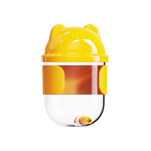Parrot Bird Water Dispenser Automatic Feeding Needle Water Bottle Bird Hanging Feeding Device Anti Splash Water Dispenser Water Dispenser (Yellow) von EWUYKMC