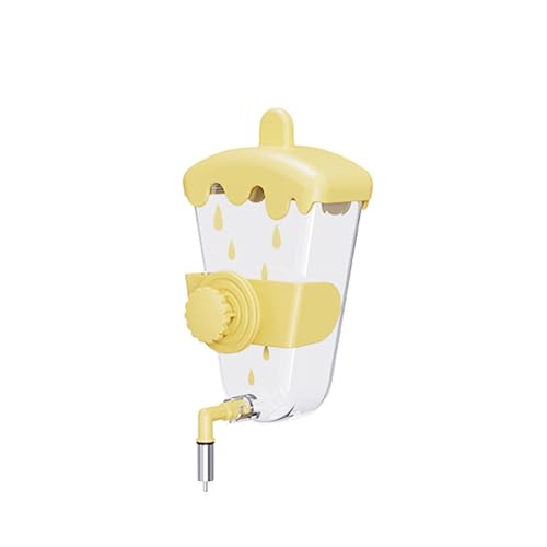 Parrot Bird Water Dispenser Automatic Feeding Needle Water Bottle Bird Hanging Feeding Device Splash Proof Water Dispenser Water Dispenser(Yellow) von EWUYKMC