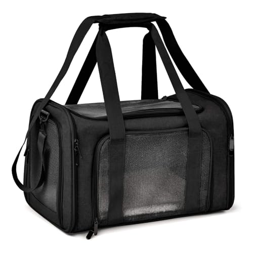 Pet cat Bag for Outdoor use, Portable Breathable Bag, Foldable small Dog, Lightweight car, Large Capacity cat Bag (Black) von EWUYKMC
