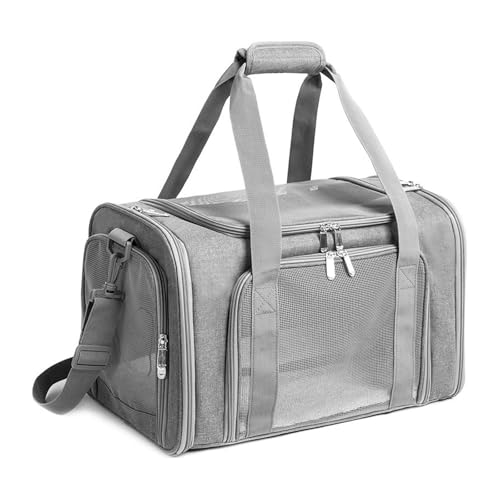 Pet cat Bag for Outdoor use, Portable Breathable Bag, Foldable small Dog, Lightweight car, Large Capacity cat Bag (Gray) von EWUYKMC