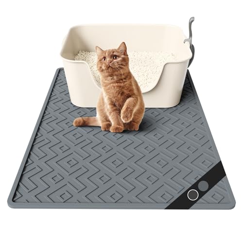 Katzenstreu-Matte, 71,1 x 50,8 cm, extra große Silikon-Katzenfangmatte, wasserdicht, rutschfest, leicht zu reinigen, weiche und langlebige Bodenmatte für Katzen und Haustiere Katzenstreu-Matte, 71,1 x 50,8 cm, extra große Silikon-Katzenfangmatte, wasserdicht, rutschfest, leicht zu reinigen, weiche und langlebige Bodenmatte für Katzen und Haustiere von EWX