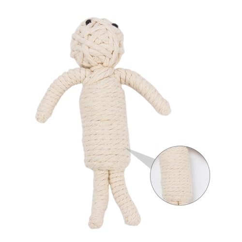 EXAOMBLE 1 Stück Halloween Molar Toy für Haustiere Handgefertigtes Sicheres Baumwollspielzeug Kürbisform für Kauen von Hunden und Welpen Verhindert Möbelbeschädigung und Fördert von EXAOMBLE