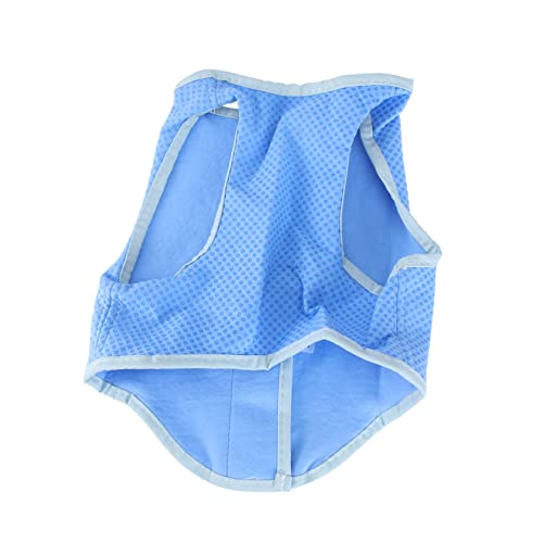 EXAOMBLE 1 Stück Hund Coole Weste Kühlung Für Hunde Hundepuffer Hundegeschirr Für Welpen Kühlmatte Für Hunde Kleines Hundegeschirr Haustier Welpenoutfits Cooles Hundehalsband Pudel PVA Blue von EXAOMBLE