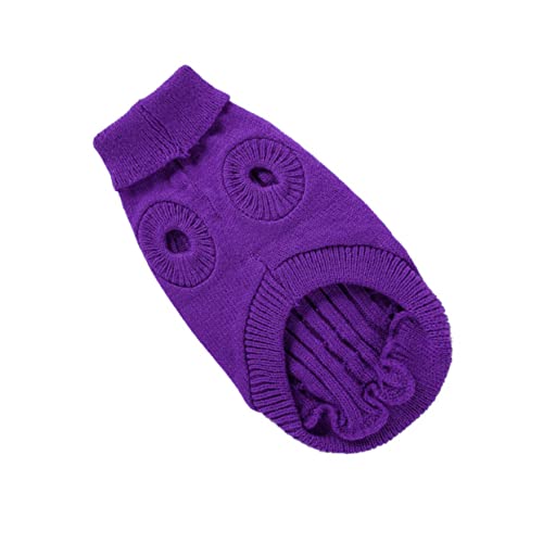 EXAOMBLE 1 Stück Hundepullover Hundemantel Weste Für Weste Warm Hunde-Sweatshirts Dackel-Pullover Haustier Welpe Kostüme Pullover Vlies Groß Süße Hundeoutfits Acryl Violett von EXAOMBLE