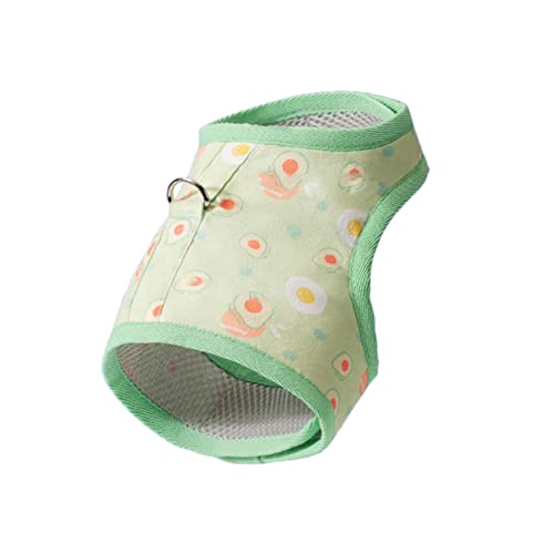 EXAOMBLE 1Satz Katzen Geschirr mit Leine Atmungsaktive Weste im Avocado Druck für Katzen für Outdoor Aktivitäten Einhändig Bedienbar Bequem und Stylish von EXAOMBLE