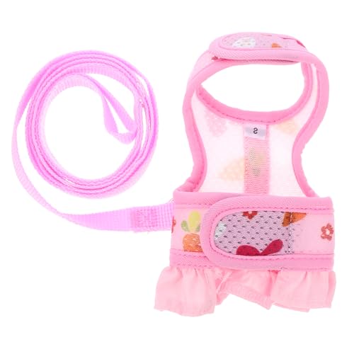 EXAOMBLE 1Satz Verstellbares Kaninchengeschirr Set für Kleine Haustiere Flexibler Leine Bequemes Design für mit Hasen und Kätzchen S von EXAOMBLE