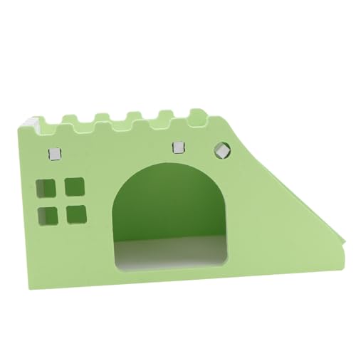 EXAOMBLE 1Stück Hamsterhaus aus Holz mit Wunderschönem Design für Kleine Haustiere für Hamster und Meerschweinchen Langlebig und Komfortabel Nest für Spielspaß von EXAOMBLE