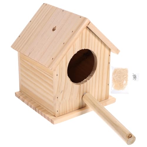 EXAOMBLE 1Stück Kreative Vogel Nistbox aus Holz für Kleine S Beige zur Dekoration im Innen und Außenbereich Sicher und Langlebig EXAOMBLE 1Stück Kreative Vogel Nistbox aus Holz für Kleine S Beige zur Dekoration im Innen und Außenbereich Sicher und Langlebig von EXAOMBLE