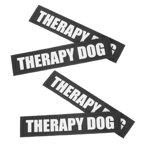EXAOMBLE 2 Paare Reflektierende Hundewesten Patches Abnehmbare Aufkleber für Sicherheitswesten Strapazierfähige PU Materialien für Therapie und Servicehunde von EXAOMBLE