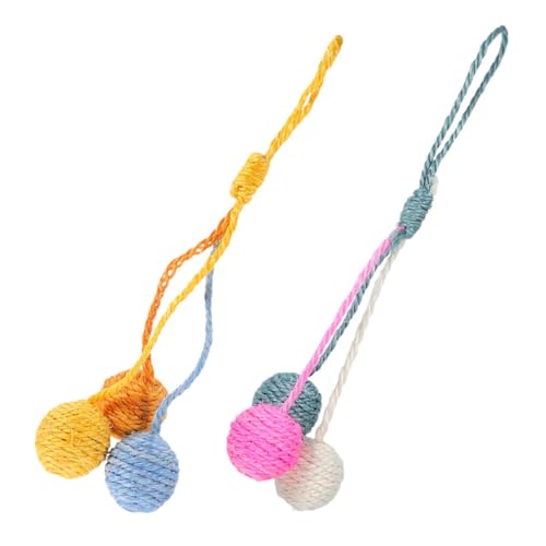 EXAOMBLE 2 Stück Hängende Sisal-katzenbälle, Spielzeugbälle Für Hauskatzen, Interaktives Katzenjagdspielzeug, Haustiere, Interaktives Spielzeug, Katzenseilball Für Kleine Häuser, Kätzchen EXAOMBLE 2 Stück Hängende Sisal-katzenbälle, Spielzeugbälle Für Hauskatzen, Interaktives Katzenjagdspielzeug, Haustiere, Interaktives Spielzeug, Katzenseilball Für Kleine Häuser, Kätzchen von EXAOMBLE