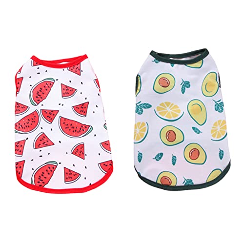 EXAOMBLE 2 Stück Haustierweste hundeweste hundekleidung Haustierbekleidung hundezubehör Katzenkleidung leichte Hundeshirts Cool Hemden Welpenoutfits Westen Welpenweste Sommerweste Polyester von EXAOMBLE