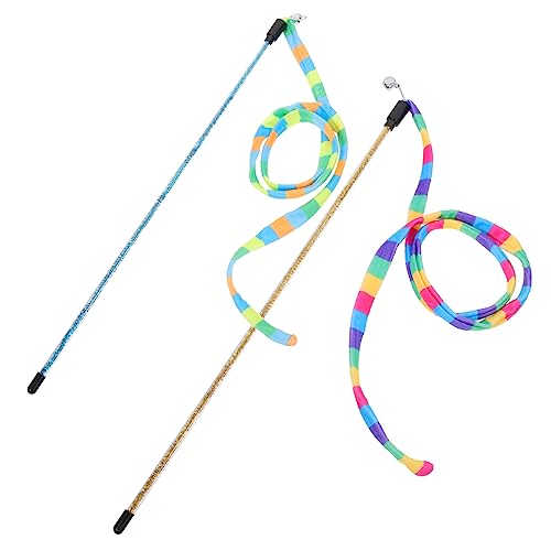EXAOMBLE 2 Stück Interaktives Katzenangel mit Buntem Schnurdesign Fördert Aktivität und Bindung zwischen Katze und Besitzer für Spiel und Spaß Zufällige Farbe Zufällige Farbe EXAOMBLE 2 Stück Interaktives Katzenangel mit Buntem Schnurdesign Fördert Aktivität und Bindung zwischen Katze und Besitzer für Spiel und Spaß Zufällige Farbe Zufällige Farbe von EXAOMBLE