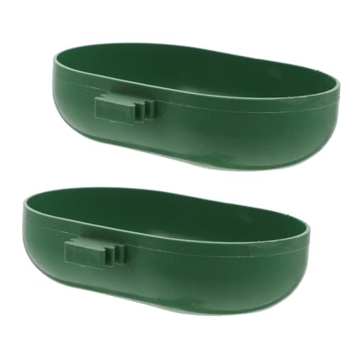 EXAOMBLE 2 Stück Kunststoff Vogelbadewannen für Haustiere Parrot Duschbecken Bird Cleaning Shower Basin Grün Sicher für Vögel Installieren von EXAOMBLE