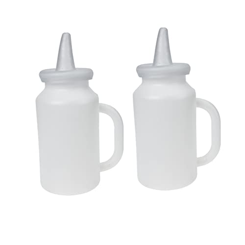 EXAOMBLE 2 Stück Milchtränke für Kälber Fütterung Schluck Haustier Kalb Krankenschwester klein Hasen Flasche pet Flaschen Tierpflegeflasche Milchflasche Lamm Säuglingsflasche Kieselgel Weiß von EXAOMBLE