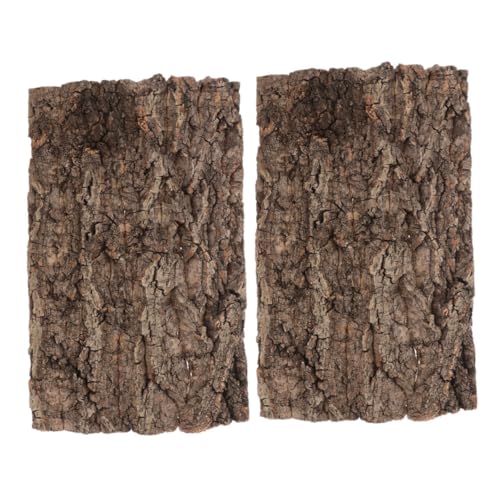 EXAOMBLE 2 Stück Natürliche Korkrinde Rückwand für Terrarien und Aquarien Langlebige Reptilien Klettermatte Authentischer Baumrinden Hintergrund Einfache für Schlangen Spinnen Fische von EXAOMBLE