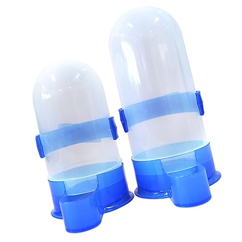 EXAOMBLE 2 Stück Vogelfütterer Spender Für Wassernapf Für Hunde Wachtel-Feeder Haustierbedarf Papageifutter Wasserspender Für Hunde Hund Wassernapf Vogelfutterautomat Für Käfig Plastik Blue von EXAOMBLE