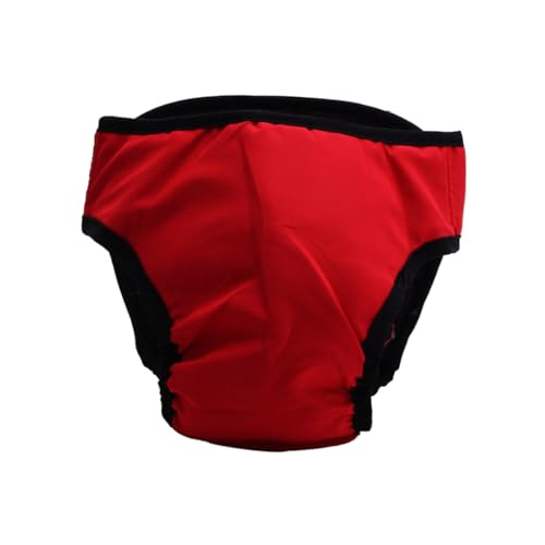 EXAOMBLE 2 Stück Waschbare für Weibchen XL Elastische Körpernahe Schutzhose mit Atmungsaktiv Wiederverwendbar Rot und Schwarz für Läufige Hündinnen und Welpen von EXAOMBLE