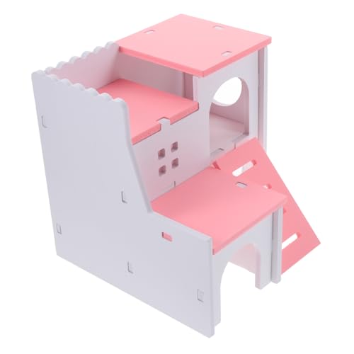 EXAOMBLE Hamster-versteck Kleintier-spielspielzeug Plattform Und Nest Villa-spielhaus Im Mediterranen Stil Für Haustier-Hamster von EXAOMBLE