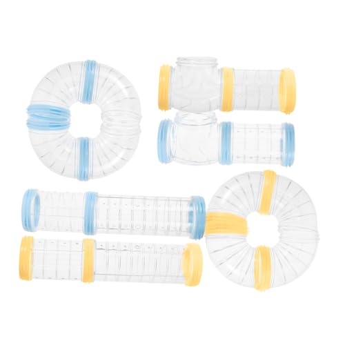 EXAOMBLE 2Sätze Hamster Röhren Teiliges DIY Tunnel aus Robustem Material Geeignet für Hamsterkäfige Fördert Räumliches und Kreativität für Innen von EXAOMBLE
