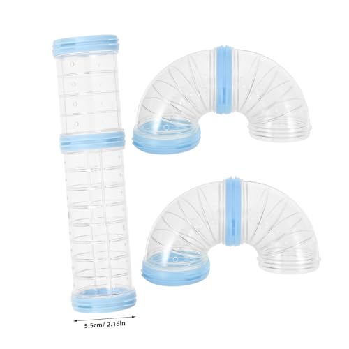 EXAOMBLE 2Sätze Hamster Tunnelset Transparente Röhren für Hamsterkäfig und Sicher für Kleine Haustiere Wie Hamster Meerschweinchen und Igel DIY und Erweiterung für von EXAOMBLE
