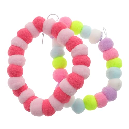 EXAOMBLE 2er-Pack Plüschhalsband Für Hunde Und Katzen Halskette Tierhalsband Modisch Elastisch Haustierhalsbänder Für Festivals Zufällige Farbe von EXAOMBLE