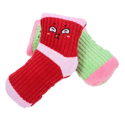 EXAOMBLE 2Stücke Bissresistente Hundespielzeuge Interaktive Plüschsocken mit Geräuschen Cartoonförmige Trainingsspielzeuge für Welpentraining und Spielspaß EXAOMBLE 2Stücke Bissresistente Hundespielzeuge Interaktive Plüschsocken mit Geräuschen Cartoonförmige Trainingsspielzeuge für Welpentraining und Spielspaß von EXAOMBLE
