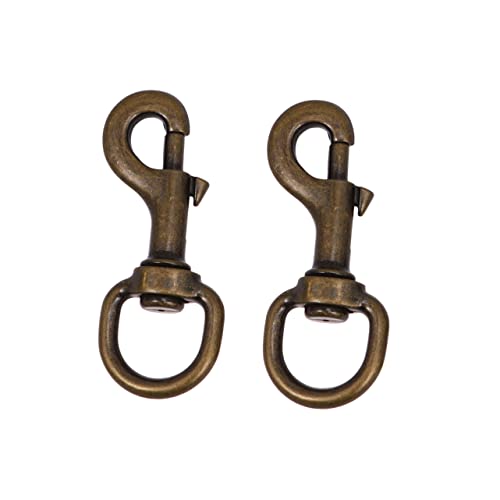 EXAOMBLE 2Stücke Haustierhalsband Haken mit Drehgelenk Legierungsschnalle für Hunde und Katzen Gurtzubehör für Sicheres und Reisen Bronze von EXAOMBLE