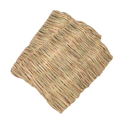 EXAOMBLE 2stücke Kaninchen-grasbett Gewebte Strohmatten Für Kleintiere Tierbettmatte Kaninchenkäfigmatte Naturgrasmatte Für Hamster Meerschweinchen Und Andere Kleine Haustiere von EXAOMBLE