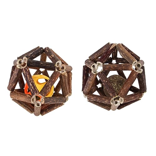 EXAOMBLE 2Stücke Katzenminzen Ball mit Glocke Natürlicher Silvervine Kauspielzeug für Katzen Zahnpflege und Beschäftigung für Katzenspiel und Zahnreinigung Langlebig und Sicher EXAOMBLE 2Stücke Katzenminzen Ball mit Glocke Natürlicher Silvervine Kauspielzeug für Katzen Zahnpflege und Beschäftigung für Katzenspiel und Zahnreinigung Langlebig und Sicher von EXAOMBLE
