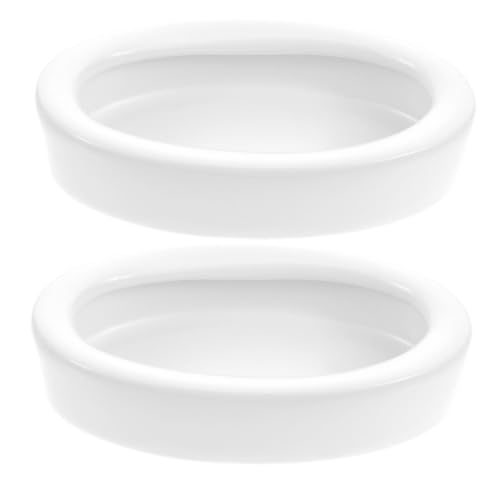EXAOMBLE 2Stücke Keramik Reptil Futter und Wasserschüssel Design für Eidechsen für Terrarien Hochtemperaturbeständig und für von EXAOMBLE
